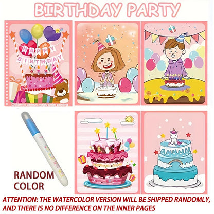 Magical Book Water Drawing Montessori Toys Reusable Coloring Book Magic Water Drawing Book Sensory Early Education for Children